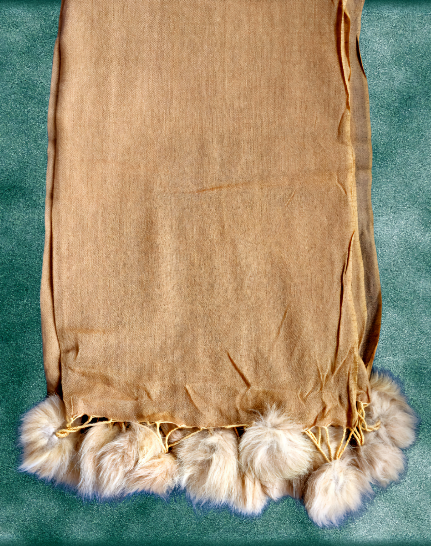 Whimsical Charm Wool Micron Pom Pom Stole