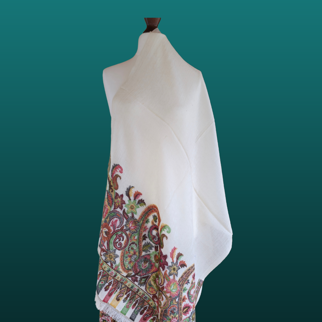 Heritage Artistry Woolen Kani Palla Stole