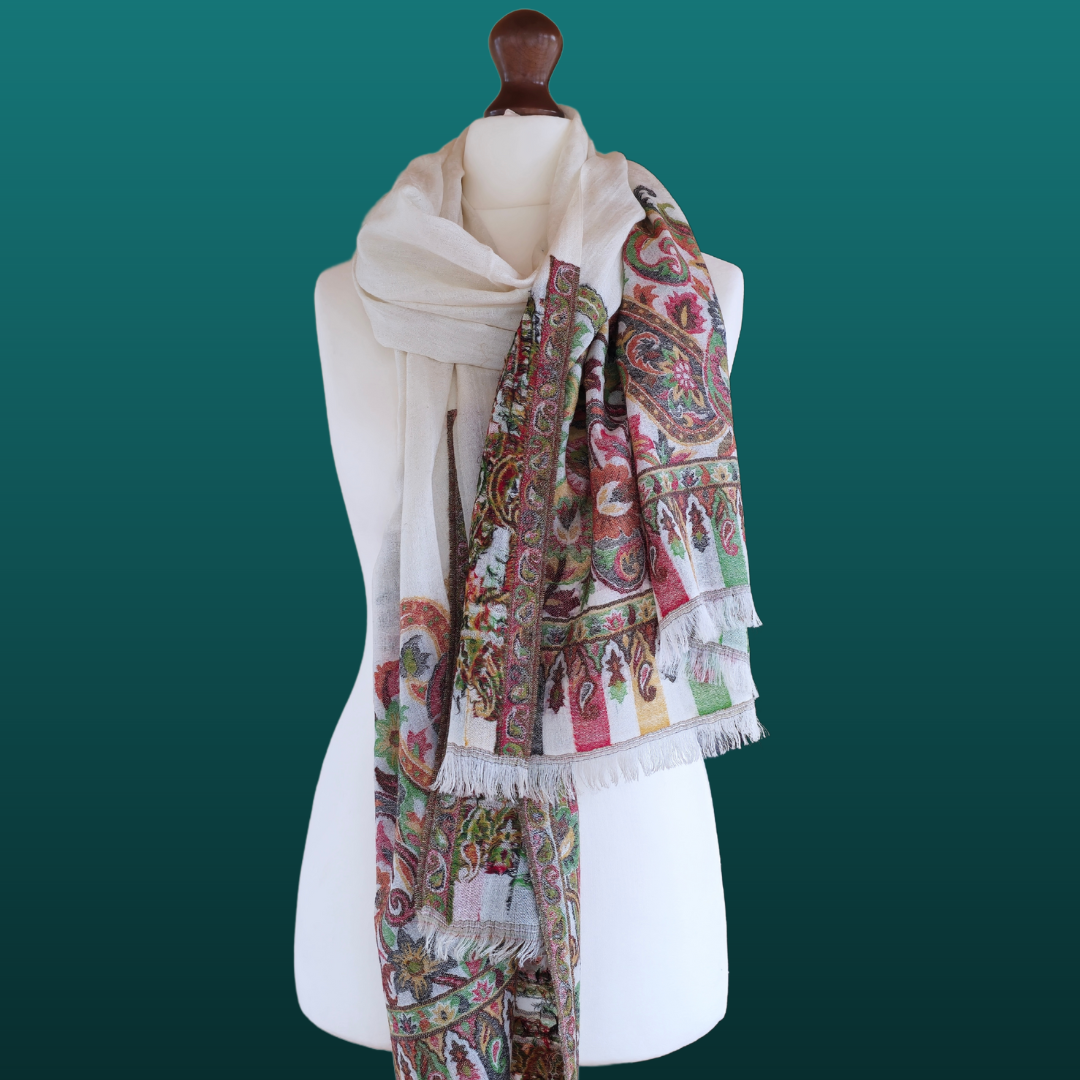 Heritage Artistry Woolen Kani Palla Stole