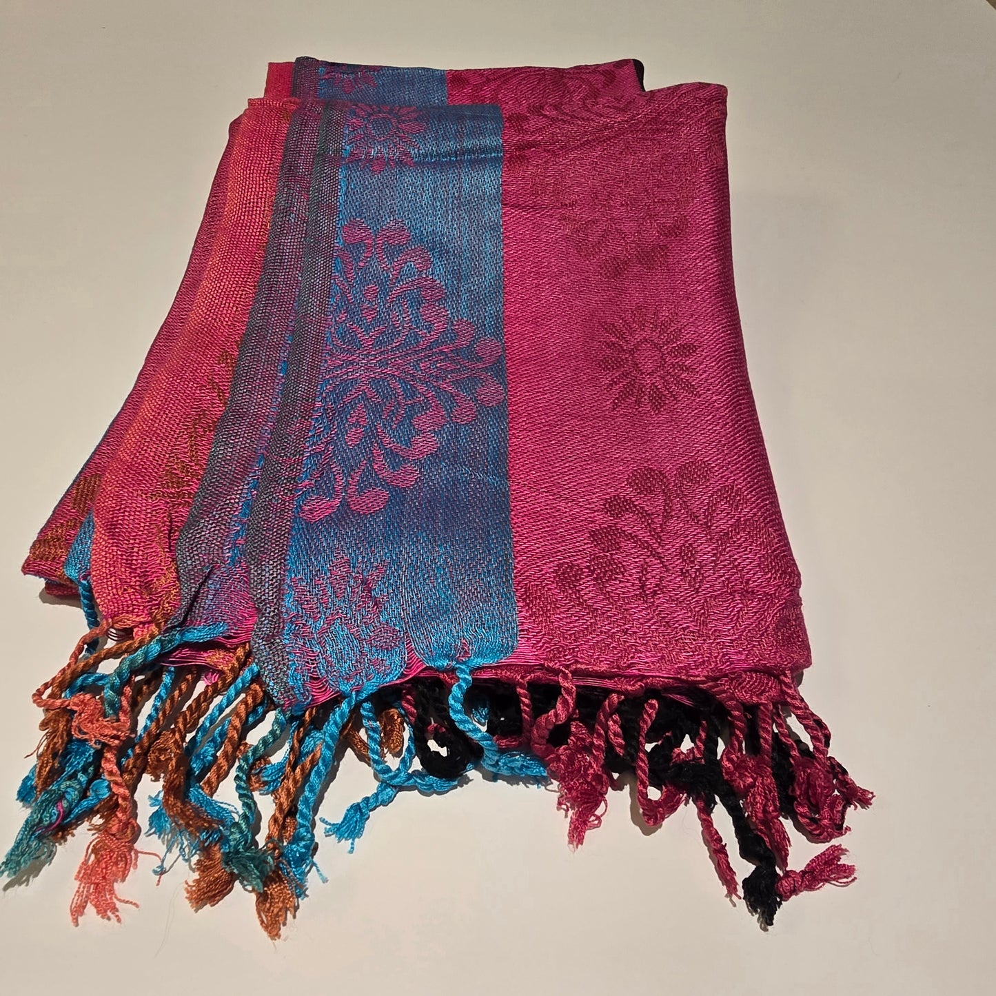 Luxury Multi-Colored Jamawar Shawl-Modal